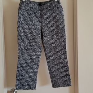 Hilary Radley Black/White Crop Pants